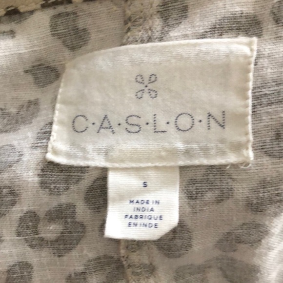 NEW Caslon Linen Tie Jacket Beige Oyster Leopard Lightweight Size S Blazer Coat - Picture 14 of 16